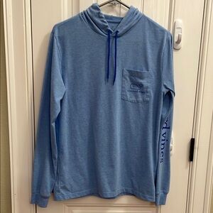 🐳VINEYARD VINES Light Blue Oversized Hoodie